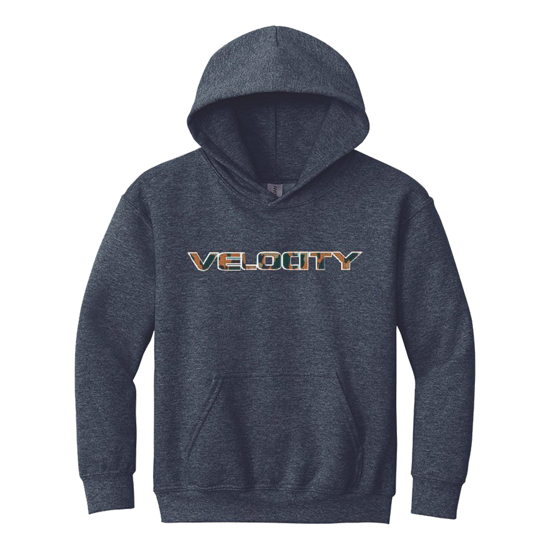 Picture of Camo Applique Velocity Logo'd Hoodie - Dark Heather